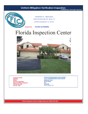 Uniform Mitigation Verification Inspection Form