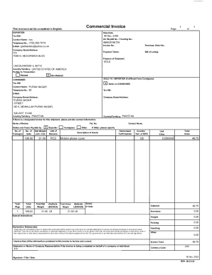 Commercial Invoice Template