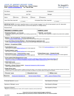Leave of Absence Request Form