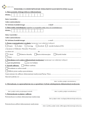 Medical Documentation Request Form