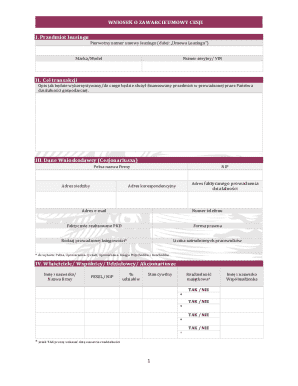 Application for Lease Assignment Agreement