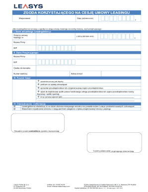Leasing Assignment Request Form