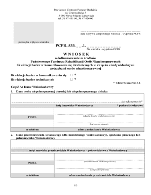 Poland Disability Assistance Application Form