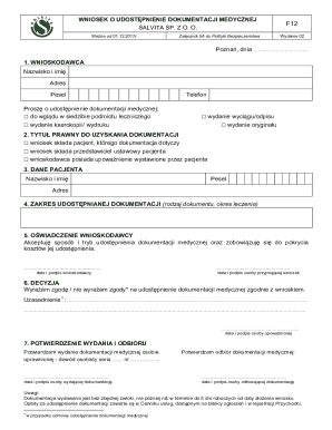 Medical Records Release Request Form
