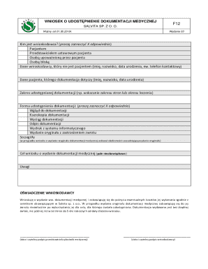 Medical Records Release Request Form