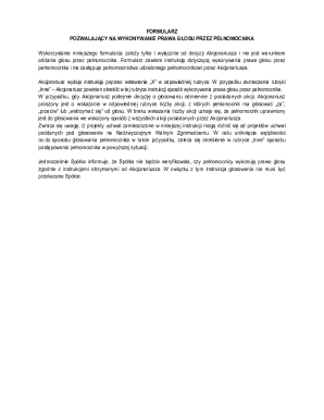 Proxy Voting Instruction Form