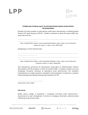 Proxy Voting Form for LPP SA