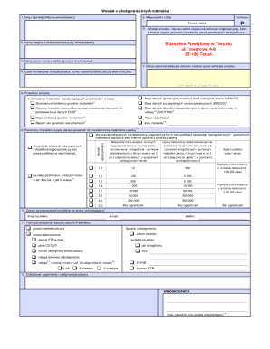 Geodetic and Cartographic Data Request Form