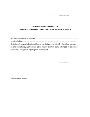 Oath of Candidate for Public Rights