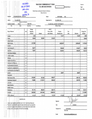 Texas Oil and Gas Monthly Report