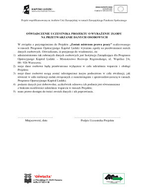 EU Personal Data Consent Form
