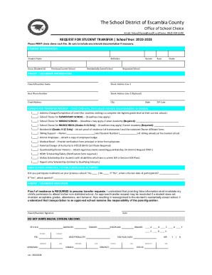 Request for Student Transfer