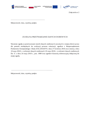 Data Processing Consent Form