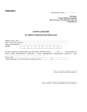 Medical Records Authorization Form