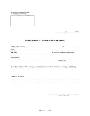 Hospice Home Care Referral Form