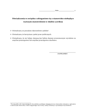 Polish Civil Service Application Form