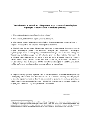 Polish Civil Service Application Form