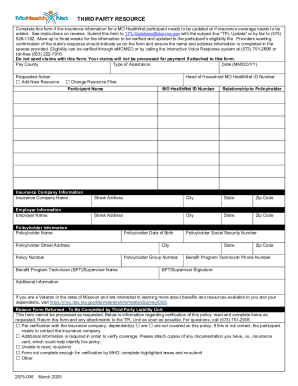 MO HealthNet Insurance Update Form