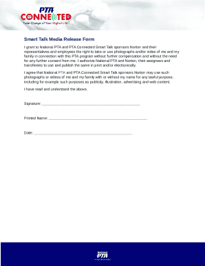 Smart Talk Media Release Form