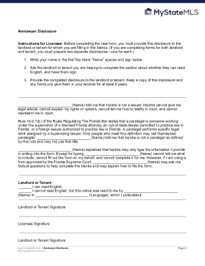 Nonlawyer Disclosure Form