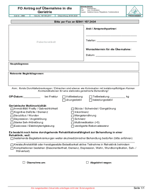German Hospital Transfer Request Form