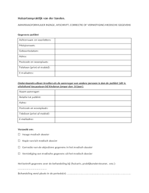 Medical Records Request Form
