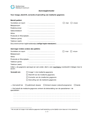 Medical Records Request Form