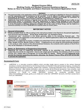 Electronic Household Application Form