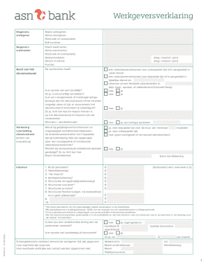 Werkgeversverklaring Form