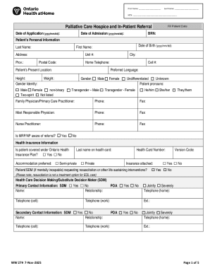 Palliative Care Hospice Referral Form