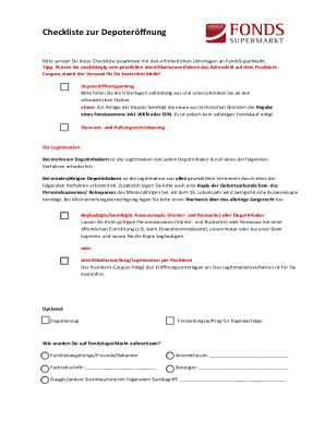 German Brokerage Account Opening Form