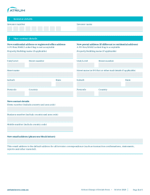 Atrium Change of Details Form