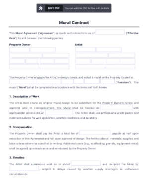 Mural Contract Agreement