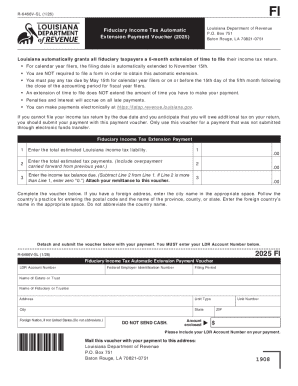 Louisiana Fiduciary Income Tax Extension Payment Voucher