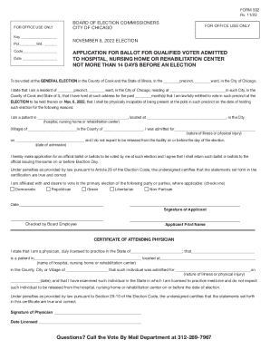 Illinois Hospital Voter Ballot Application