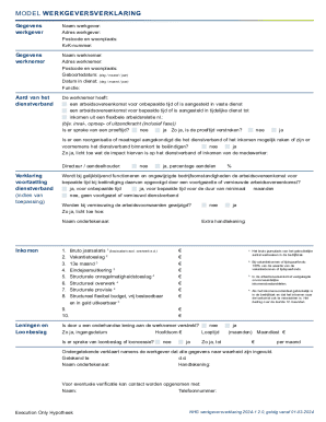 Dutch Employer Statement Form
