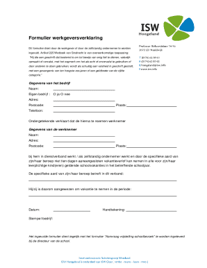 Dutch Employer Declaration Form