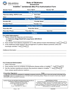Oklahoma Imdelltra Prior Authorization Form