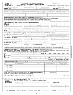 ICICI Prudential Mutual Fund Application Form