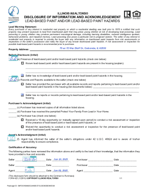 Illinois Lead-Based Paint Disclosure Form