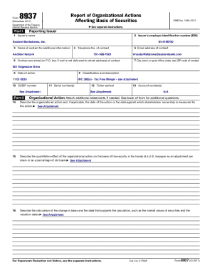 Form 8937 Report