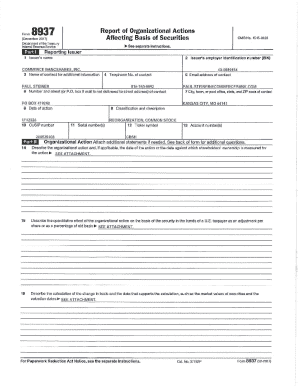 IRS Form 8937 Report