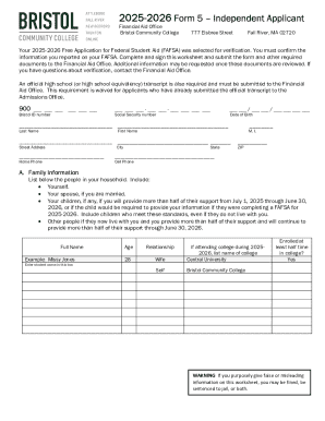 2025-2026 Form 5 – Independent Applicant