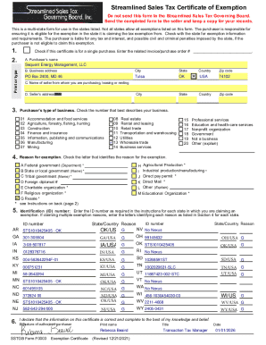 Multi-Jurisdiction Sales Tax Resale Certificate