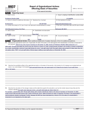 Form 8937 Report