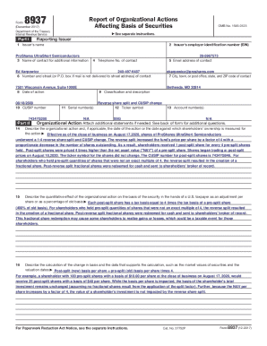 Form 8937 Report