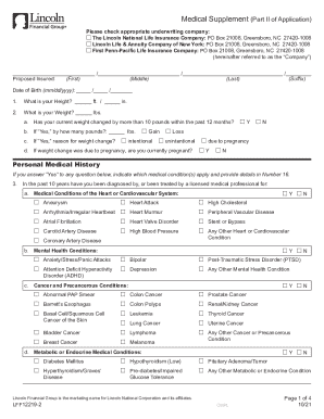 Medical Supplement Application