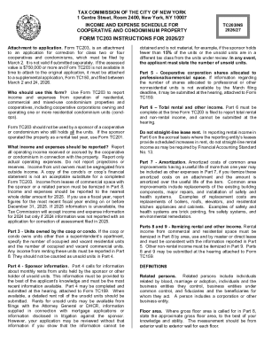 New York Income and Expense Schedule for Cooperative and Condominium Property