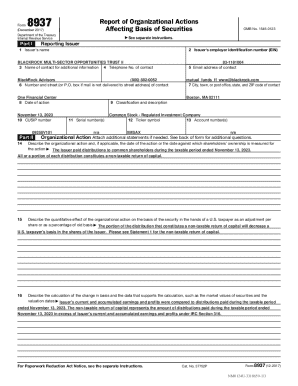 IRS Form 8937 Report