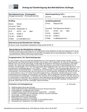 German Apprenticeship Approval Form